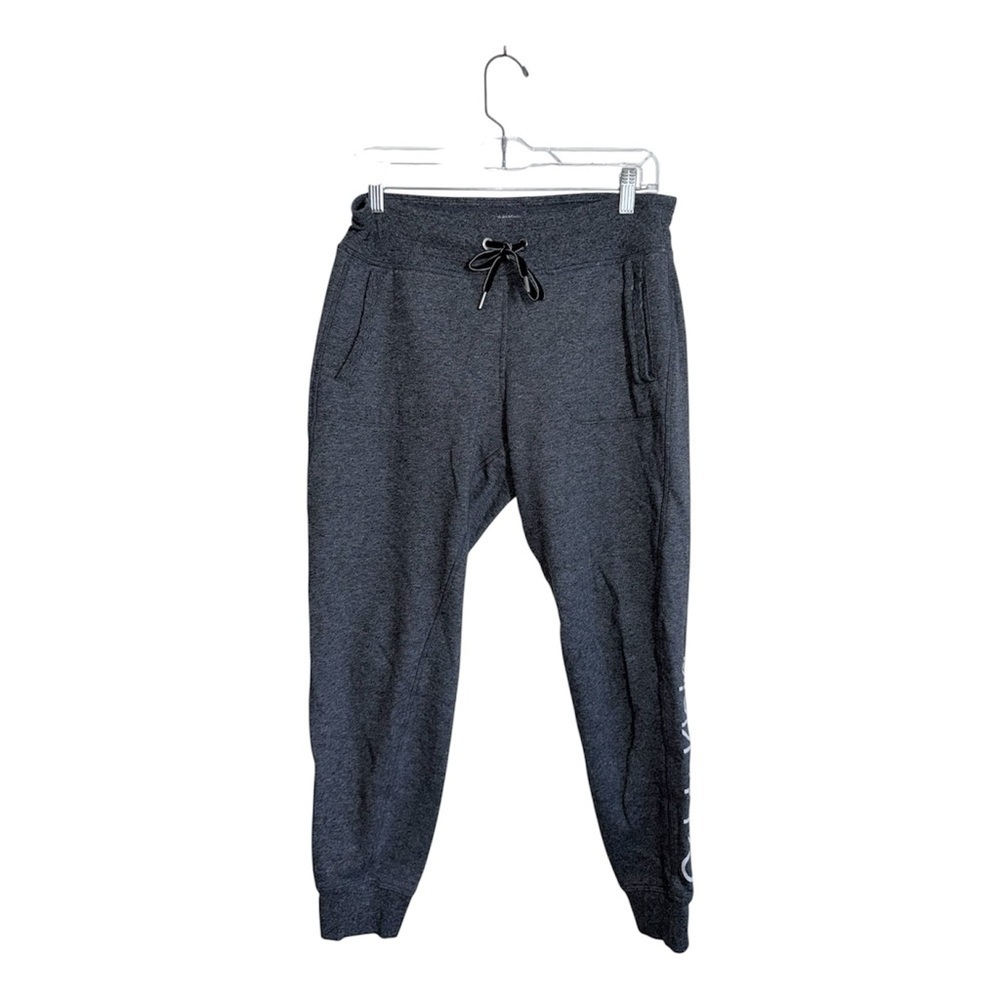 Calvin Klein Performance Jogger Sweatpants Dark Heather Gray Logo Small Women’s